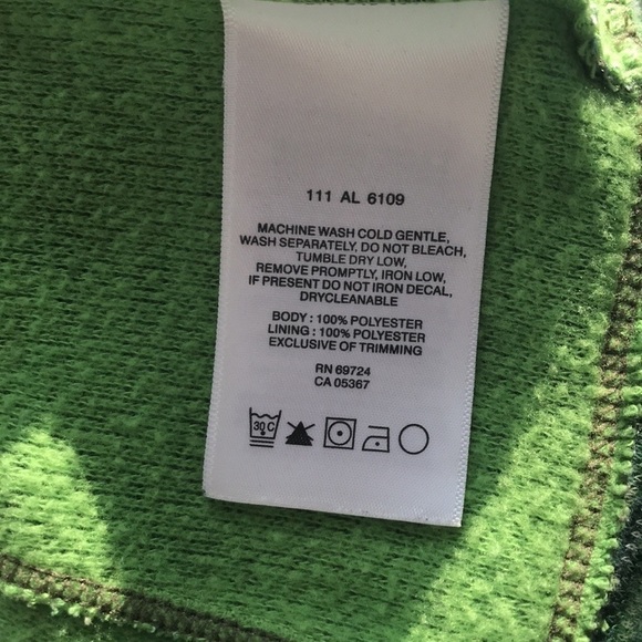 COLUMBIA green marled full zip jacket XS oversized - Picture 11 of 11
